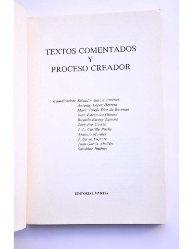 Textos comentados y proceso creador