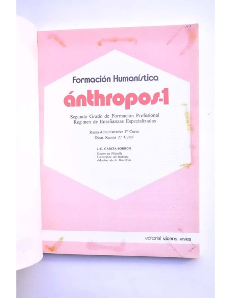 Formación humanística. Ánthropos-1