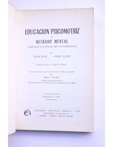 Educación psicomotriz y retraso mental