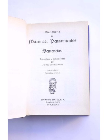 Diccionario de máximas, pensamientos y sentencias