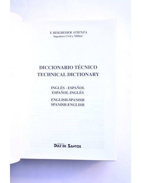 Diccionario técnico inglés-español español-inglés