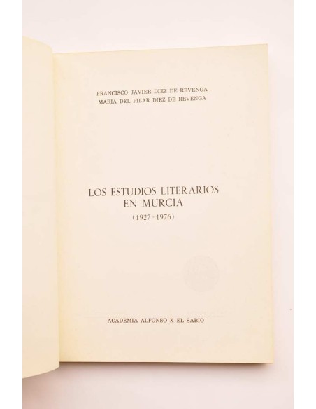 Los estudios literarios en Murcia (1927 - 1976)