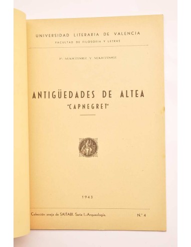 Antigüedades de Altea. Capnegret