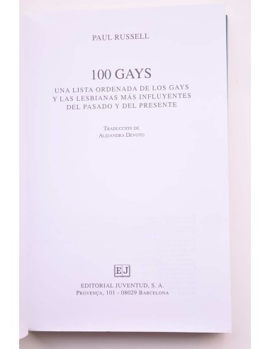 100 gays. Una lista ordenada de los gays y...