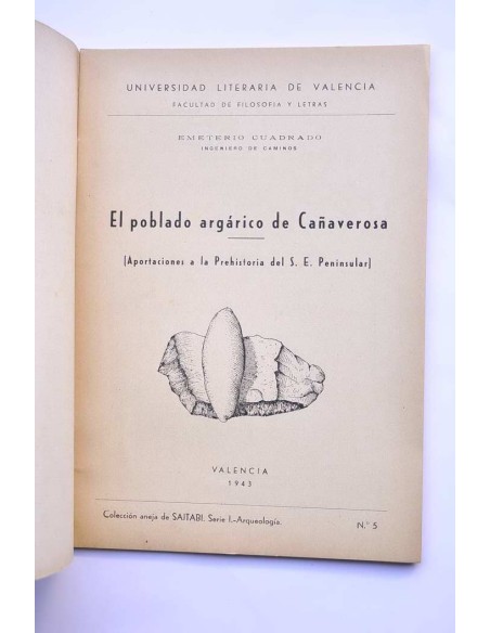 El poblado argárico de Cañaverosa (aportaciones a la prehistoria del S. E. Peninsular)