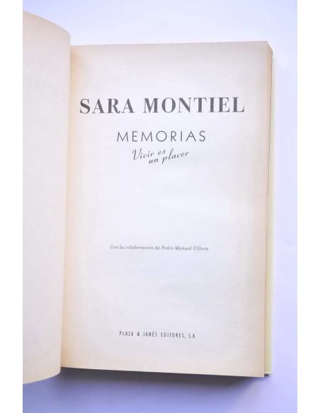 Memorias. Vivir es un placer