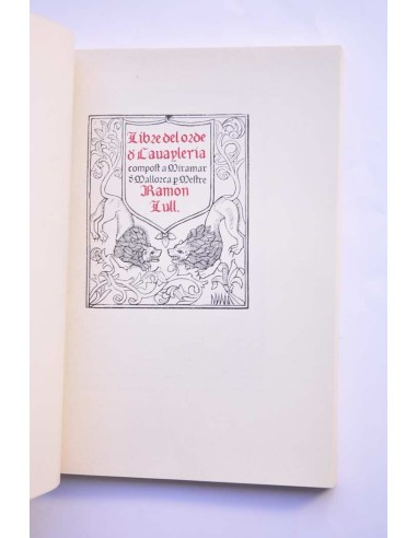 Llibre d l'Ordre de Cavalleria