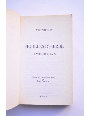 Feuilles d'herbe - Leaves of grass