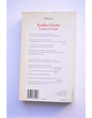 Feuilles d'herbe - Leaves of grass