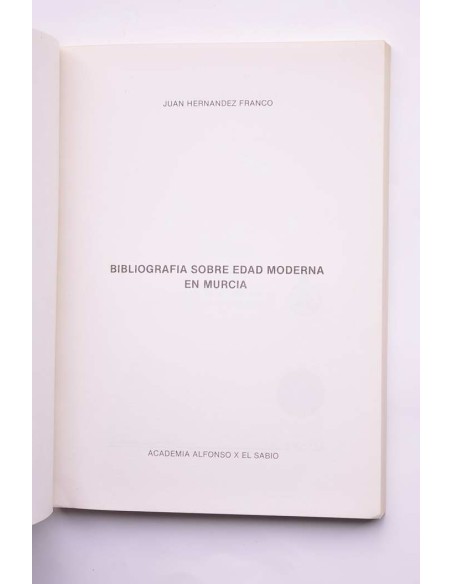 Bibliografía sobre Edad Moderna en Murcia