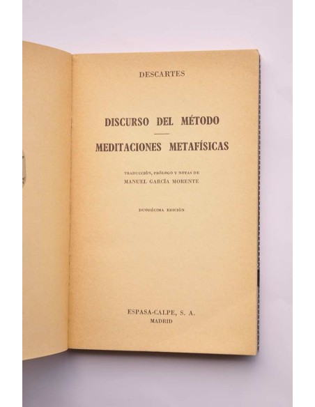 El discurso del método - Meditaciones metafísicas