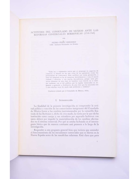 Actitudes del Consulado del México ante las reformas comerciales borbónicas (1718 - 1765)