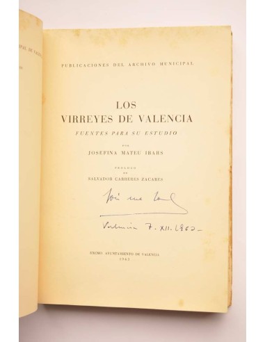 Los virreyes de Valencia. Fuentes para su estudio