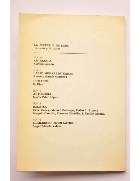 La sierpe y el laud. Revista de literatura. nº 5. 1985. Textos