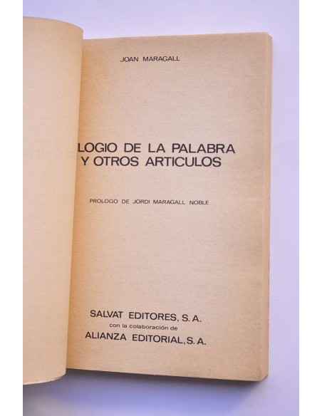 Elogio de la palabra y otros artículos