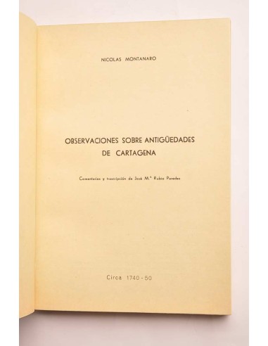 Nicolas Montanaro. Observaciones sobre...