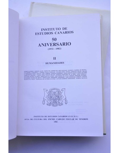 Insitituo de Estudios Canarios. 50 aniversario 1932 - 1982