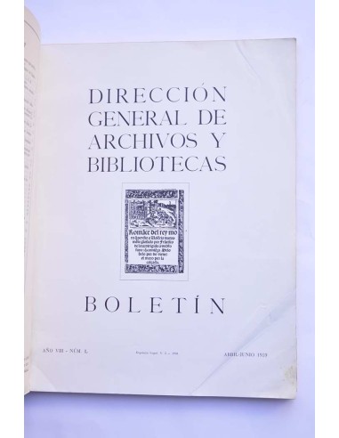 Dirección General de Achivos y Bibliotecas....