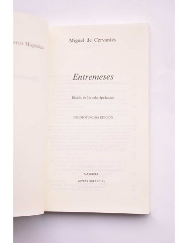 Miguel de Cervantes. Entremeses