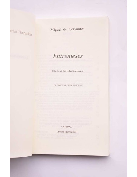 Miguel de Cervantes. Entremeses