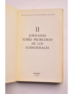 II Jornadas sobre problemas de los subnormales 2