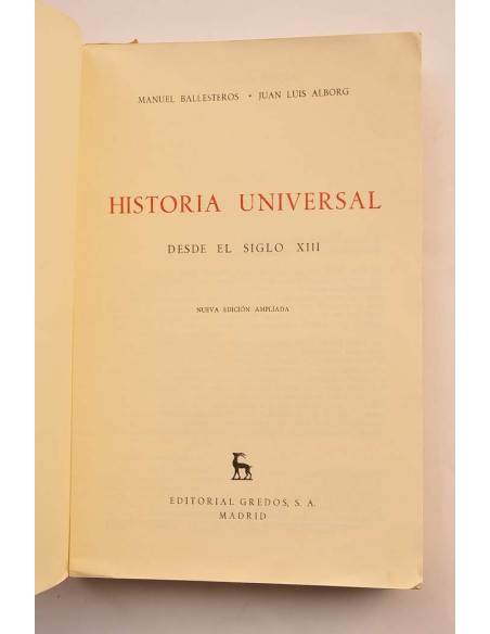 Historia universal. Tomo II. Desde el siglo XIII