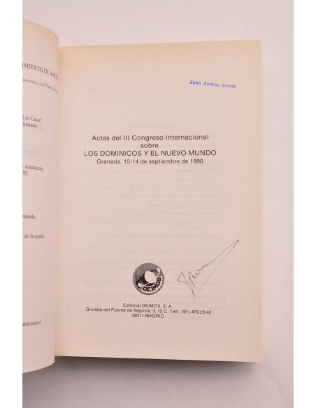 Los Dominicos y el Nuevo Mundo. Actas del III Congreso Internacional