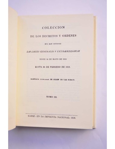 Colección de decretos y órdenes de las Cortes...