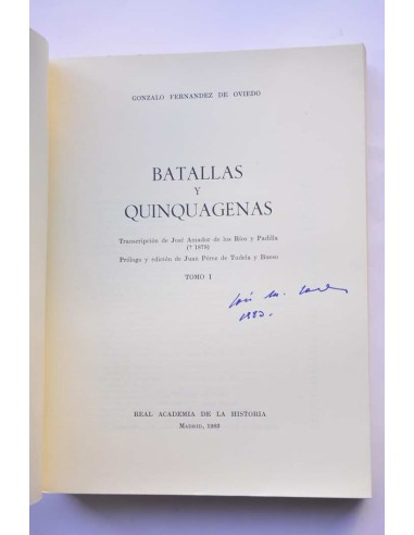 Batallas y Quinquagenas. Tomo I