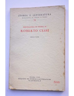 Miscellanea in onore di Roberto Cessi. Secondo volume