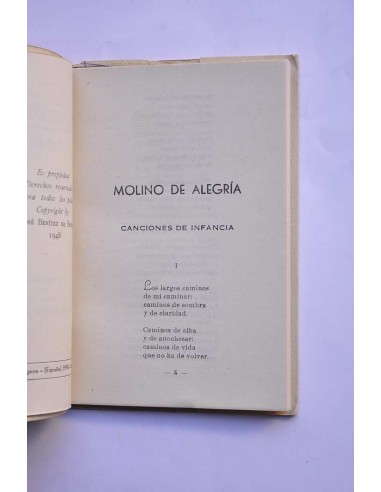 Molino de Alegría. Cancionero de infancia y...