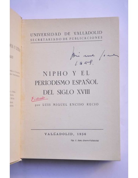 Nipho y el periodismo español del siglo XVIII