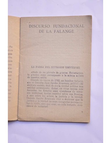 Discurso fundacional de la Falange