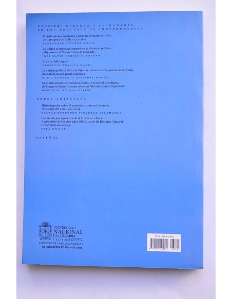 Anuario colombiano de historia social y de la cultura. Vol. 27, nº 1 (enero - junio 2010)