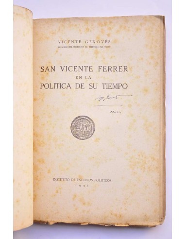 San Vicente Ferrer en la política de su tiempo