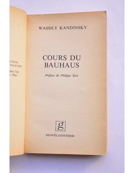 Cours du Bauhaus. Introduction à l'art moderne