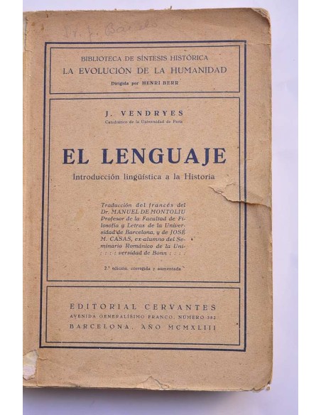 El lenguaje. Introducción lingüística a la Historia