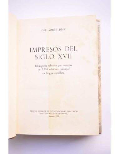 Impresos del siglo XVII