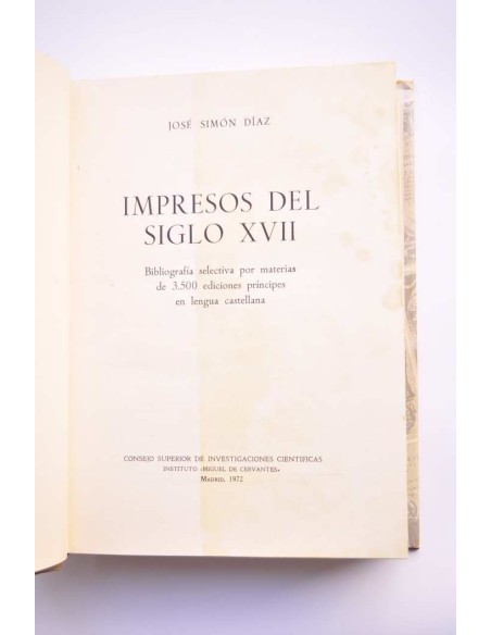Impresos del siglo XVII