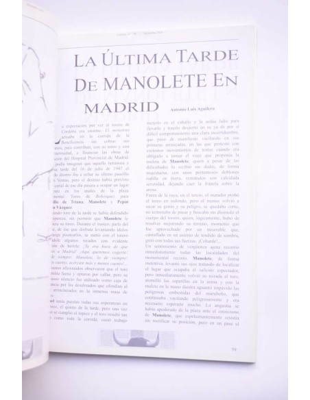 Caireles. Unica revista taurina editada en Barcelona. nº 29, diciembre 2010