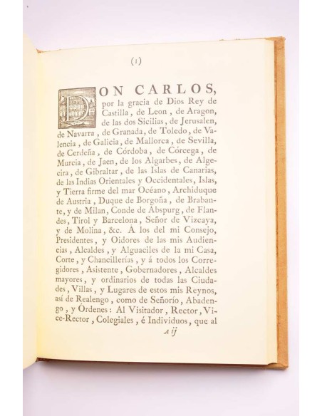 Constituciones del Colegio de la Inmaculada Concepción de Alcalá de Henares