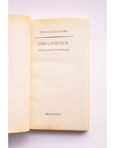Rosalía de Castro. Obra poética