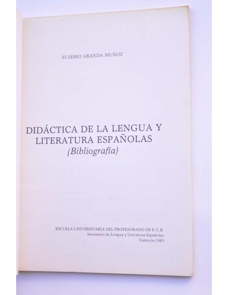 Didáctica de la lengua y la literatura (Bibliografía)
