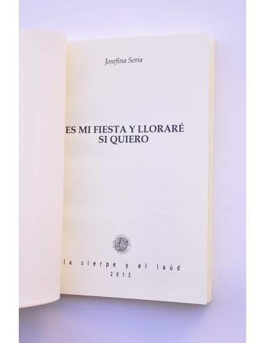 En mi fiesta lloraré si quiero