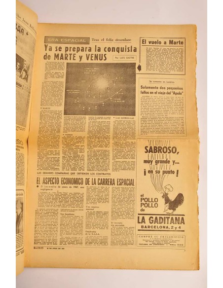 Madrid. Diario de la noche. Año XXXi, martes, 22 julio 1969