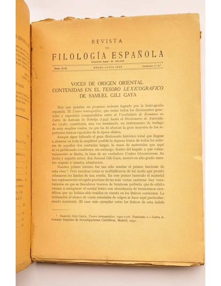 Revista de filología española. Tomo XLIII, 1960 - cuadernos 1º al 2º