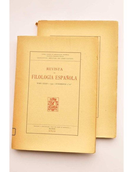 Revista de filología española. Tomo XXXV, 1951 - cuadernos 1º al 4º