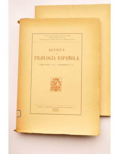 Revista de filología española. Tomo XXXV, 1951...