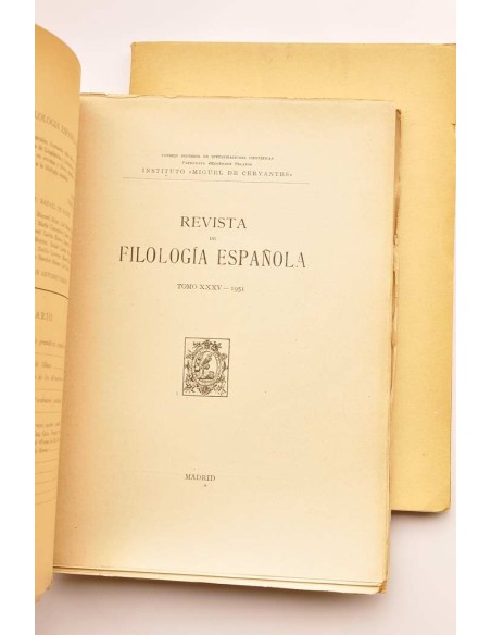 Revista de filología española. Tomo XXXV, 1951 - cuadernos 1º al 4º