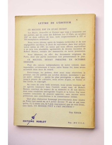 Robert Desnos. Récits, nouvelles et poémes